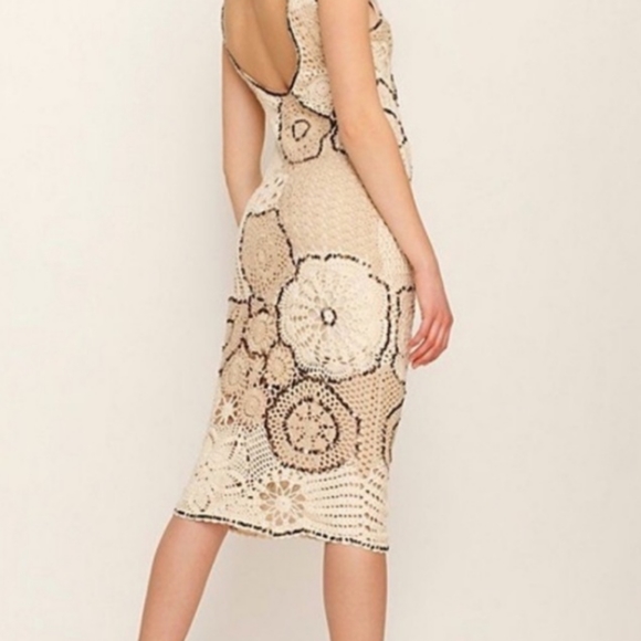 Free People X Flook Coco Embellished Dress Bohemian Anthropologie - Picture 2 of 3